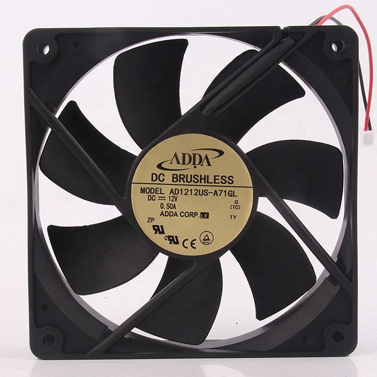 New ADDA 24V 48V DC12V 0.50A EC AC 120x120x25mm 12CM 12025 High air Volume Chassis Motor protection AD1212US-A71GL Cooling Fan